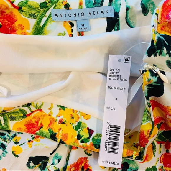 Antonio Melani NWT Mary Poplin A-Line Skirt $149 - Picture 11 of 11